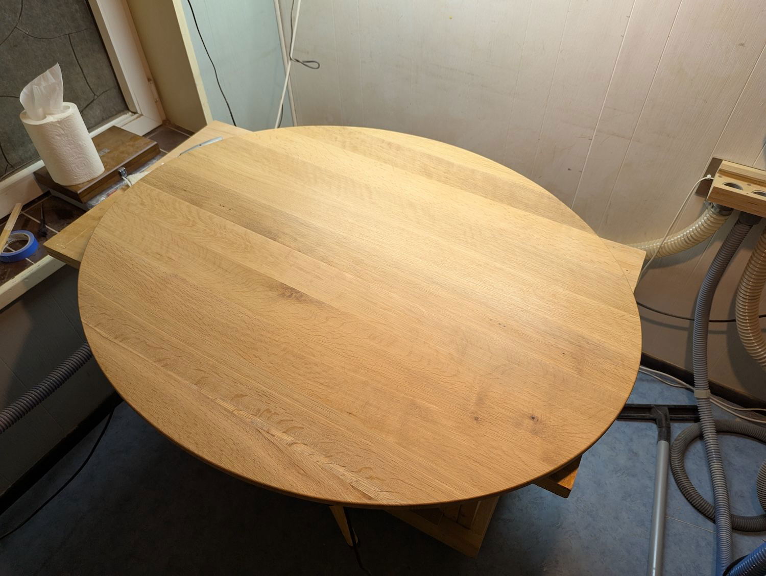 other angle of first coat on top. Much more rich now!