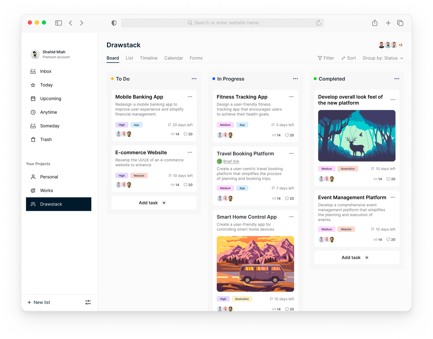 A tool that was made by Wavespace Agency for their own employees to manage the task in daily projects