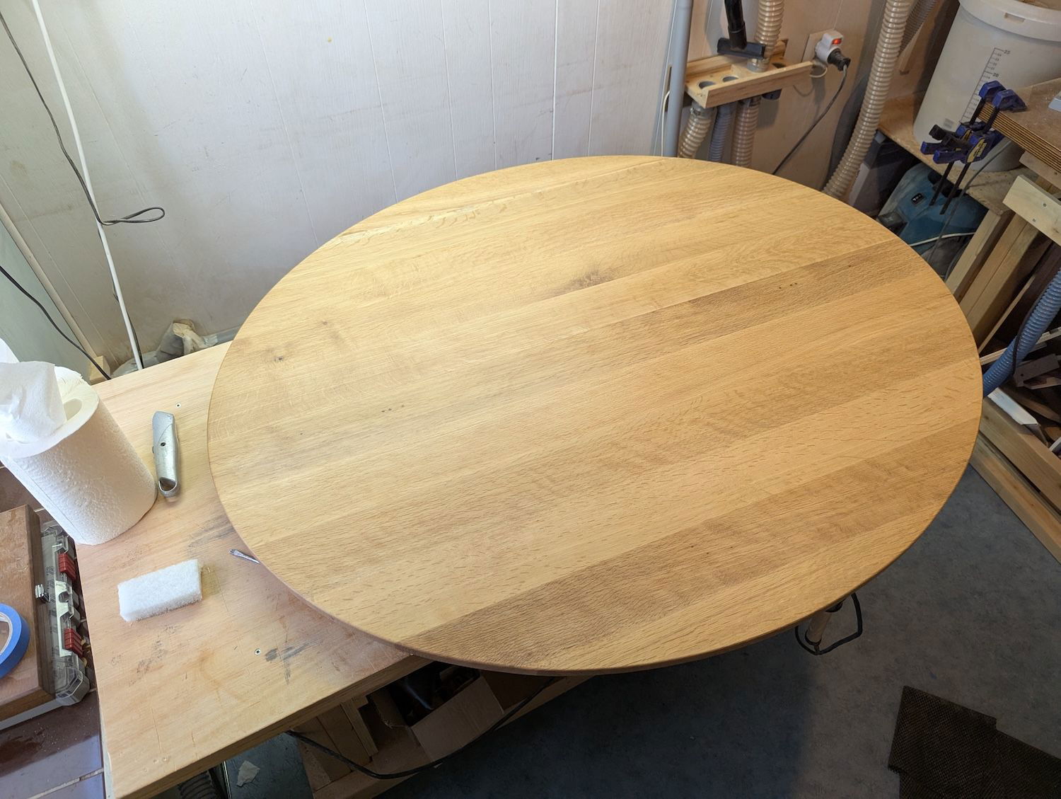 First coat on top