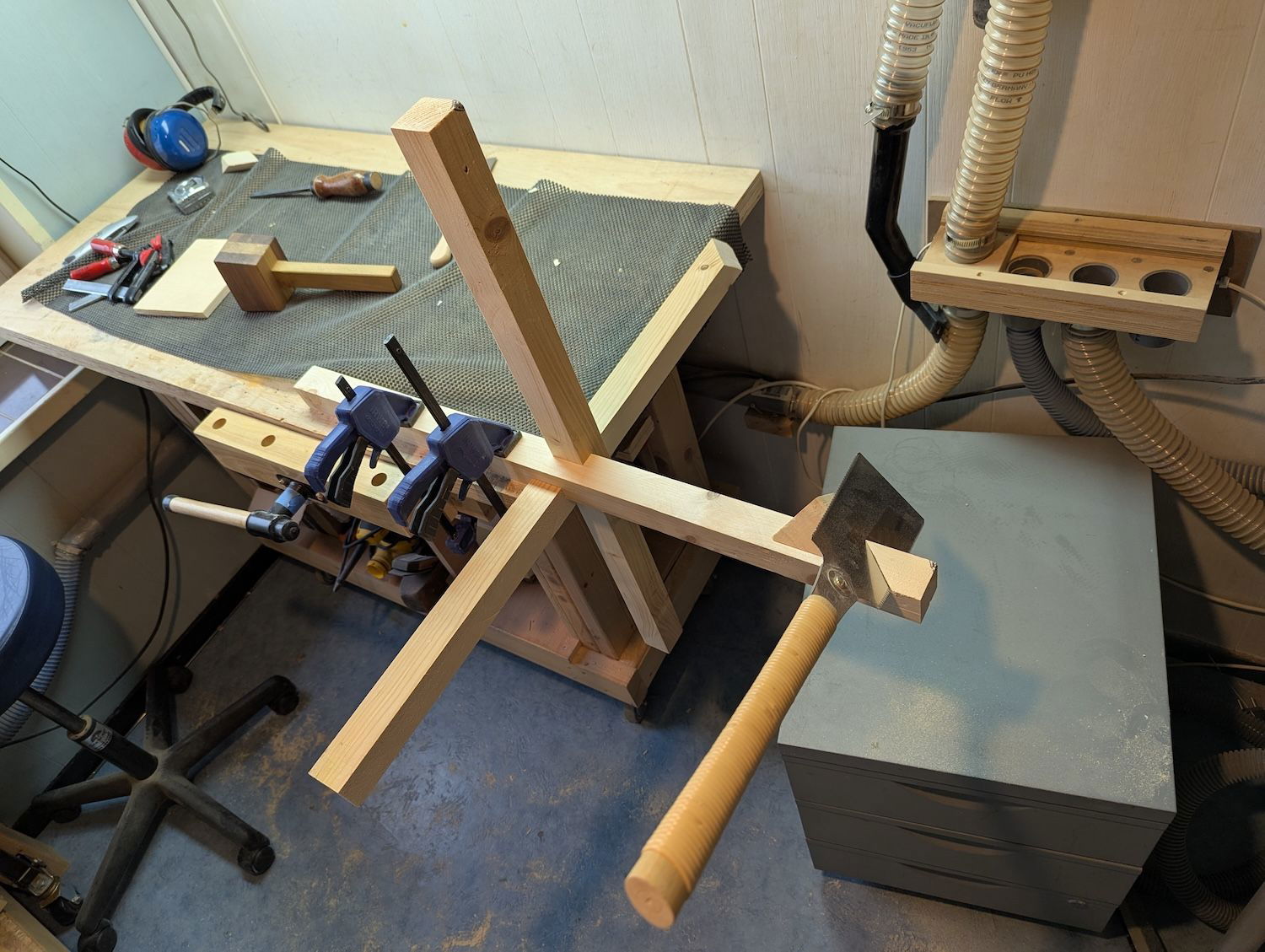 Testing cutting the angles on the legs on my prototype