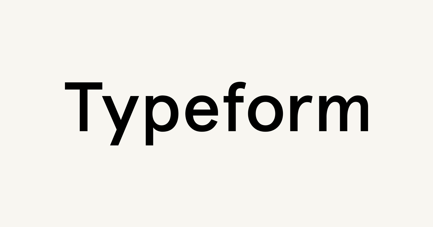 Typeform: People-Friendly Forms and Surveys