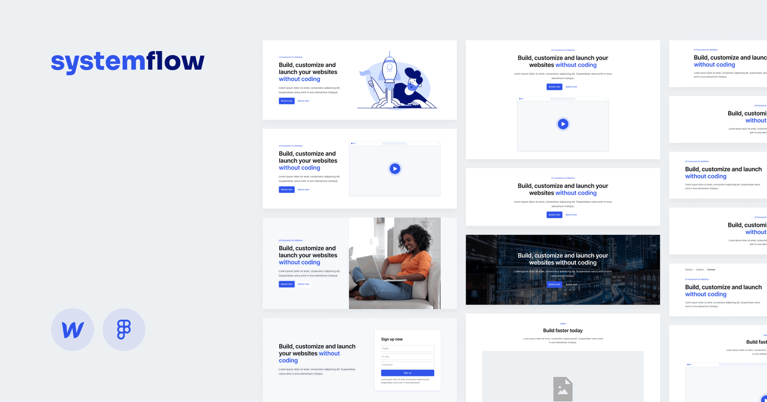 SystemFlow | UI Framework for Webflow & Figma