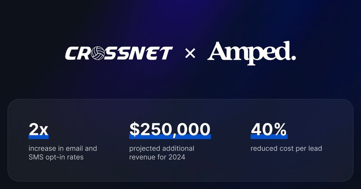 How CROSSNET doubles its opt-in rates with Amped