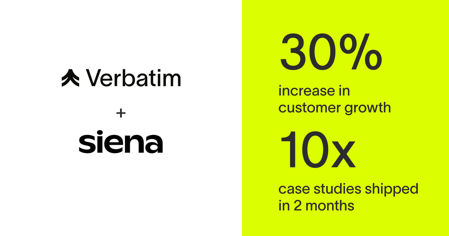 How Siena ramped its customer base by 30% in 5 months with Verbatim - Verbatim