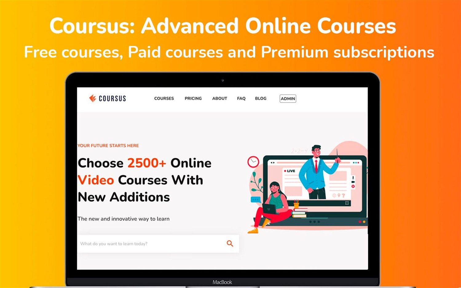 Online Learning Courses: Udemy Template for Bubble