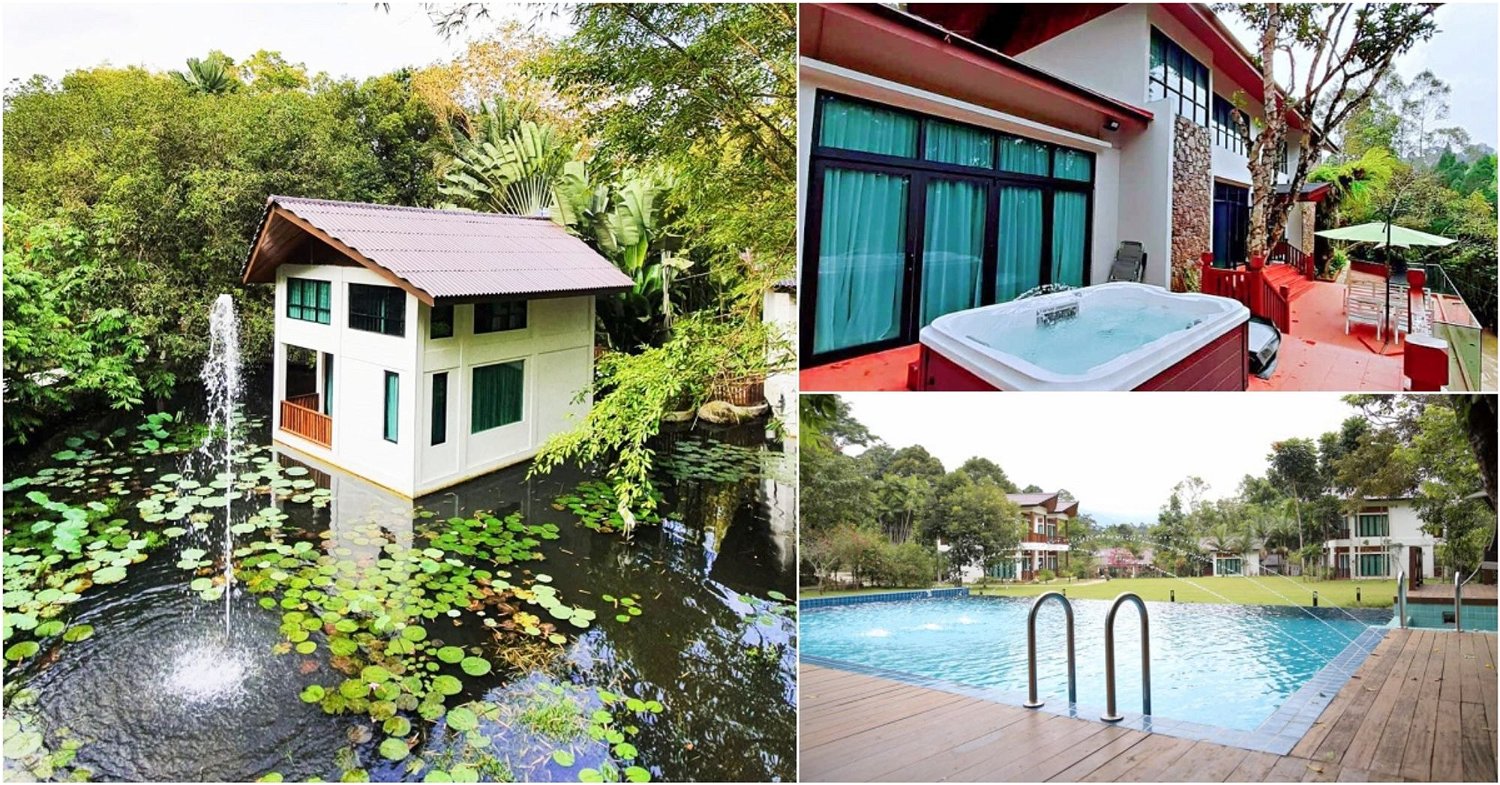 Check out this riverside resort in Janda Baik where you can enjoy a jacuzzi with scenic views and surrounded by nature!