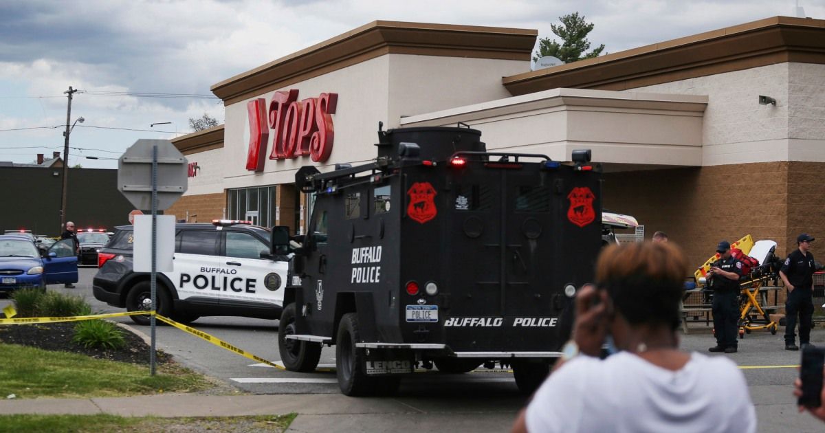 The Buffalo supermarket shooting suspect posted an apparent manifesto repeatedly citing 'Great Replacement' theory
