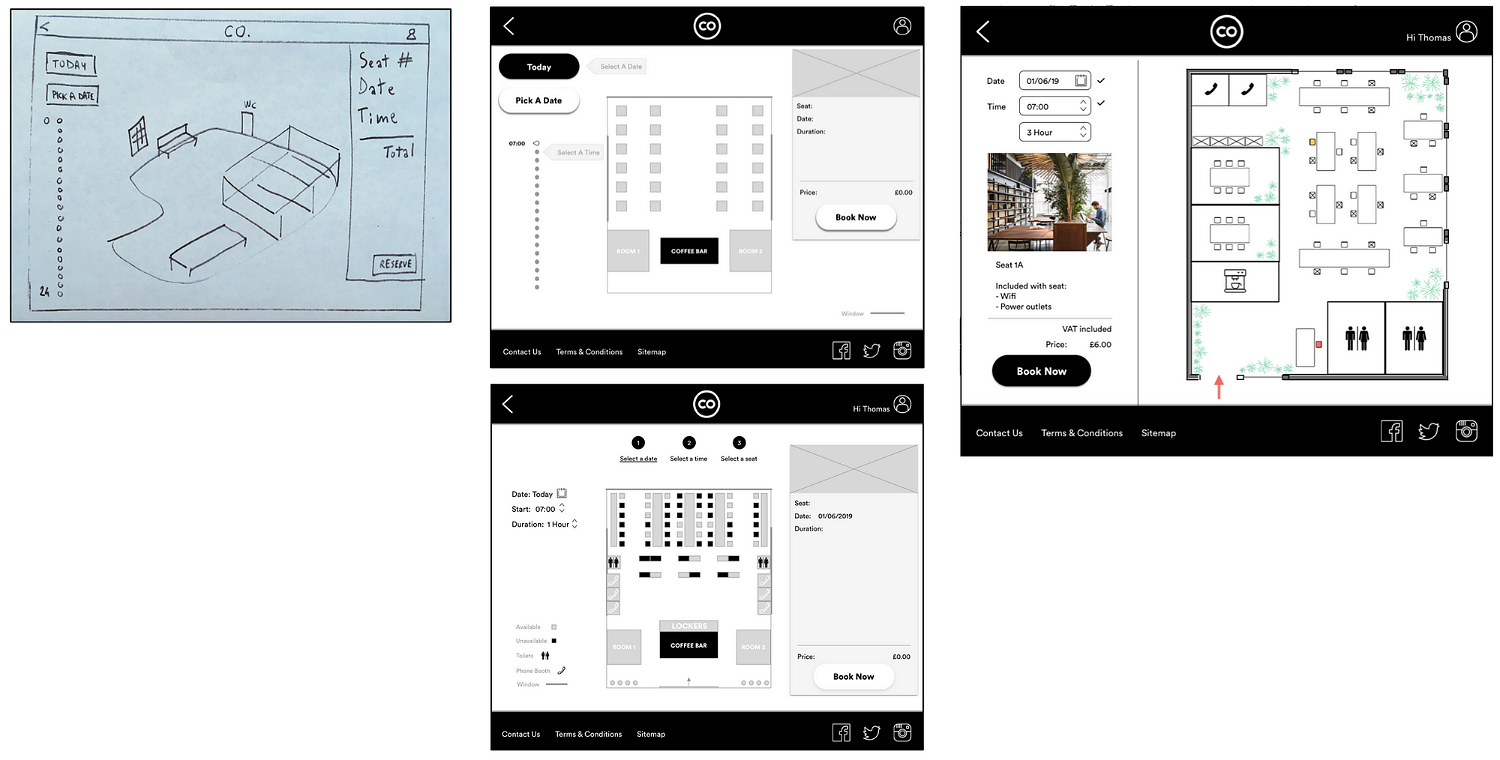 Booking Page — Iterations