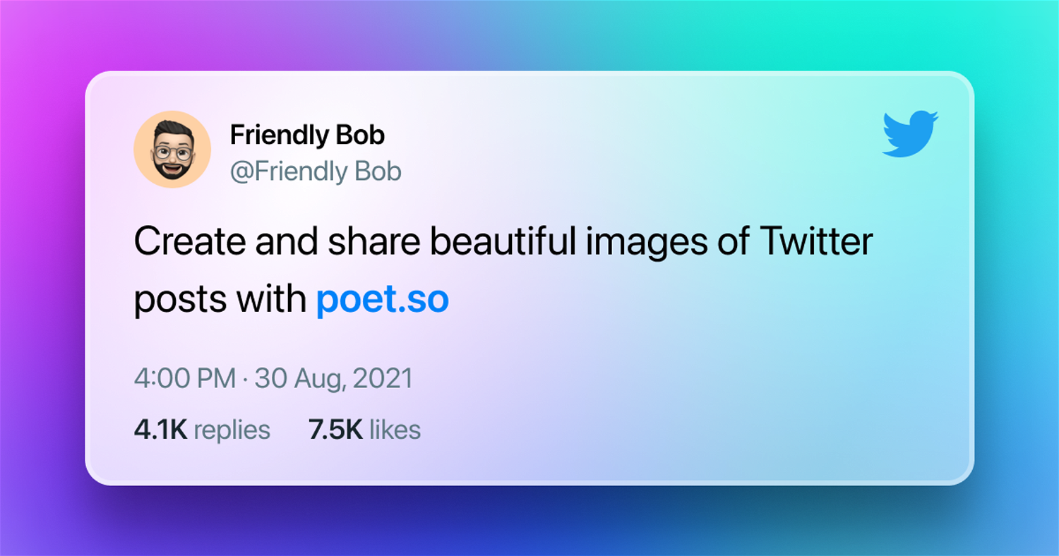 Poet.so | Create Beautiful Images of Twitter Posts