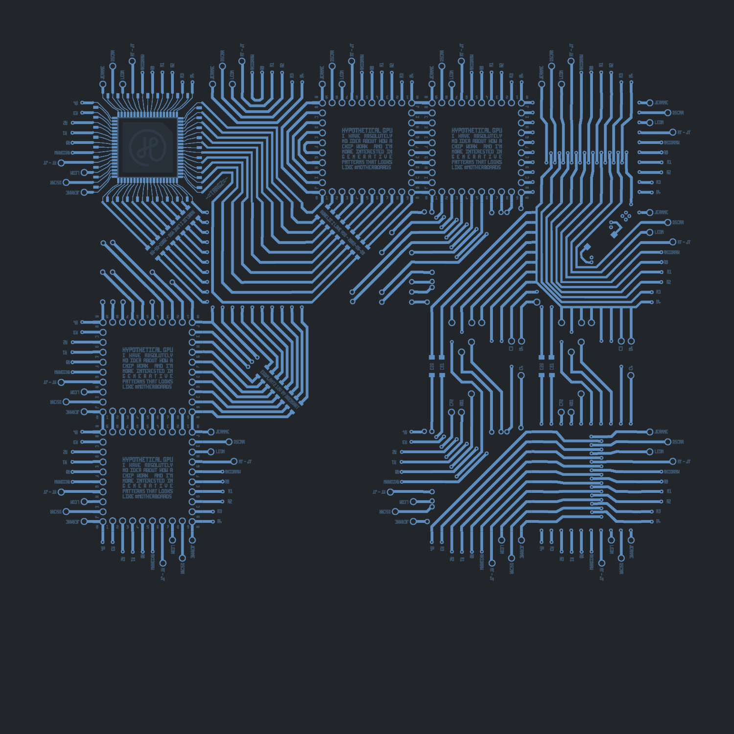 {Tile density: 'Average', Color scheme: 'Blue Etch', Filling Type: 'Flat', Processor: '5/16'}
