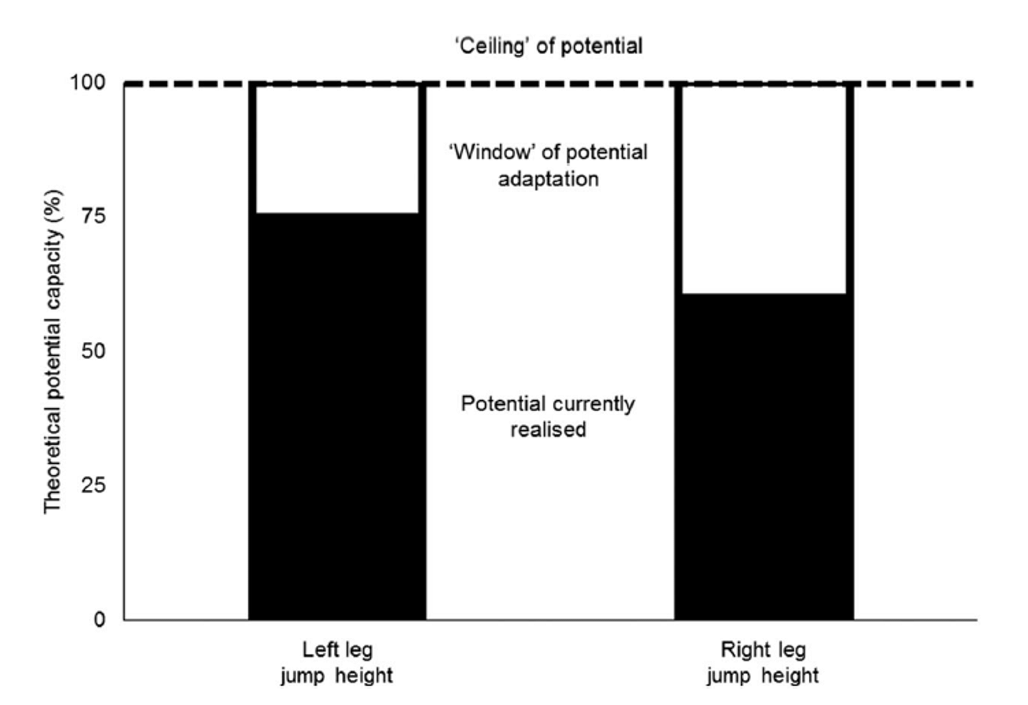 Figura 2. Modelo teórico sobre una ventana de oportunidad para el desarrollo de potencial del miembro débil [1].