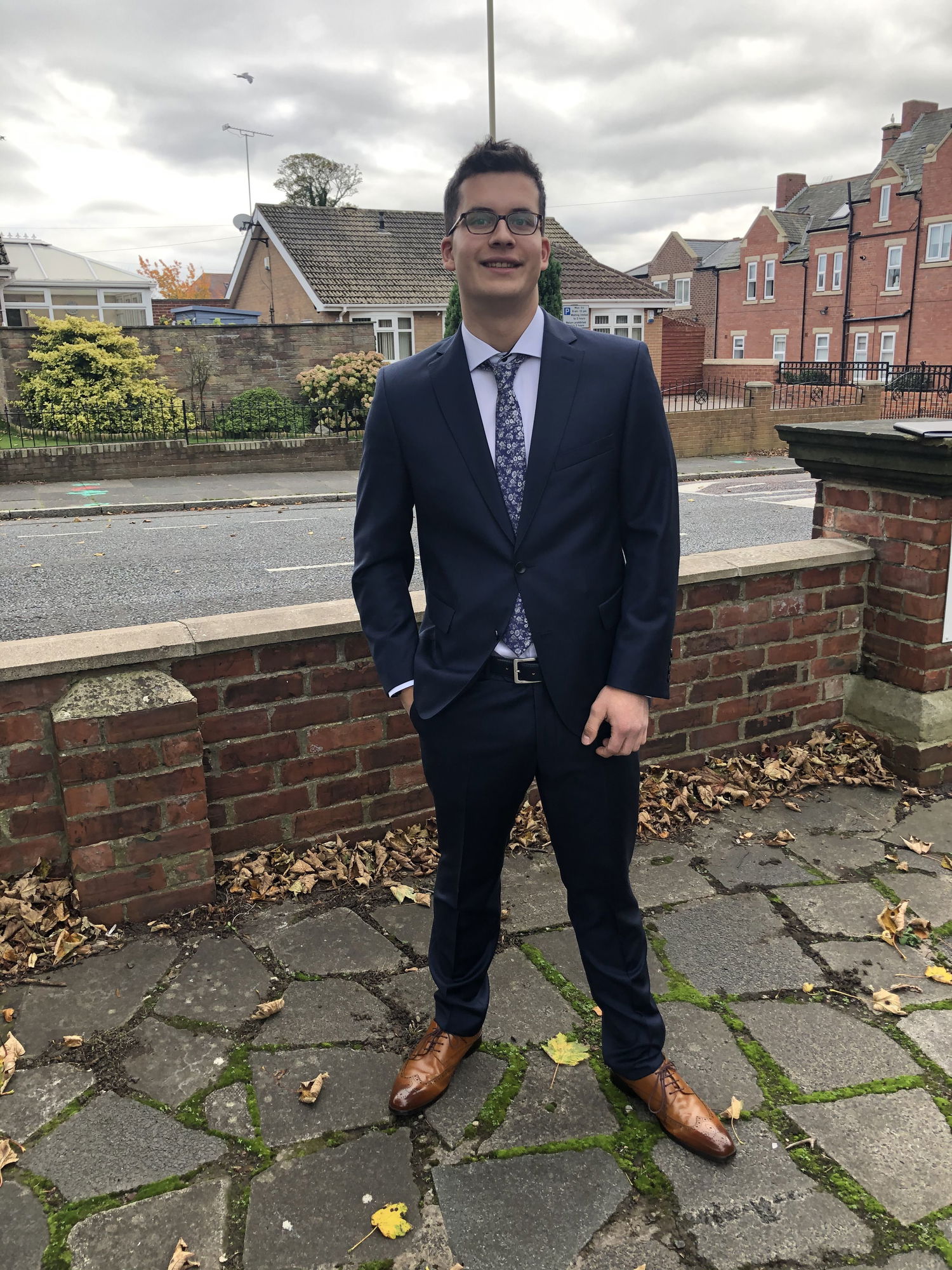 Henry wears a suit from Smart’s Menswear in York