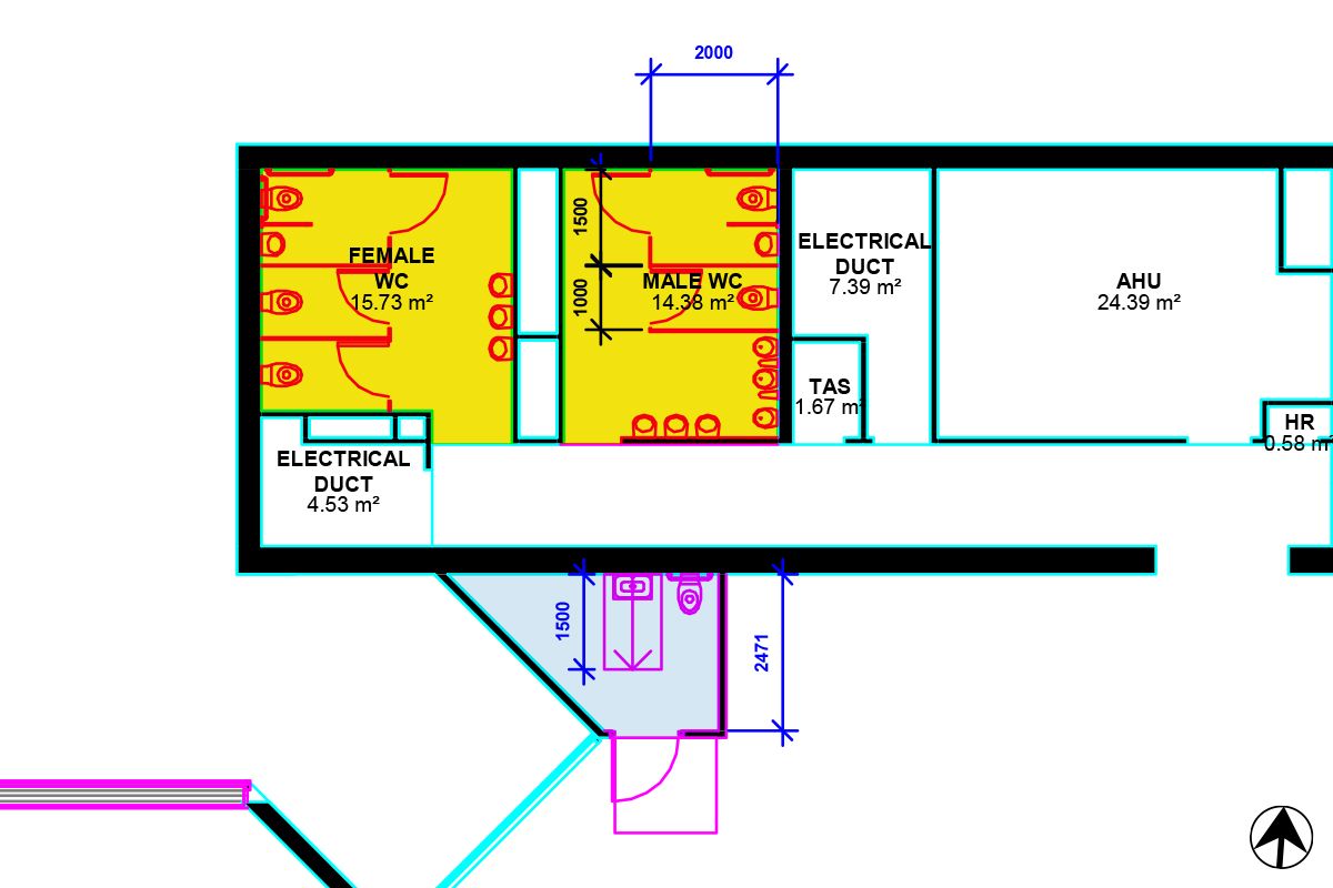 Plan representation for 2nd Storey BCA compliance