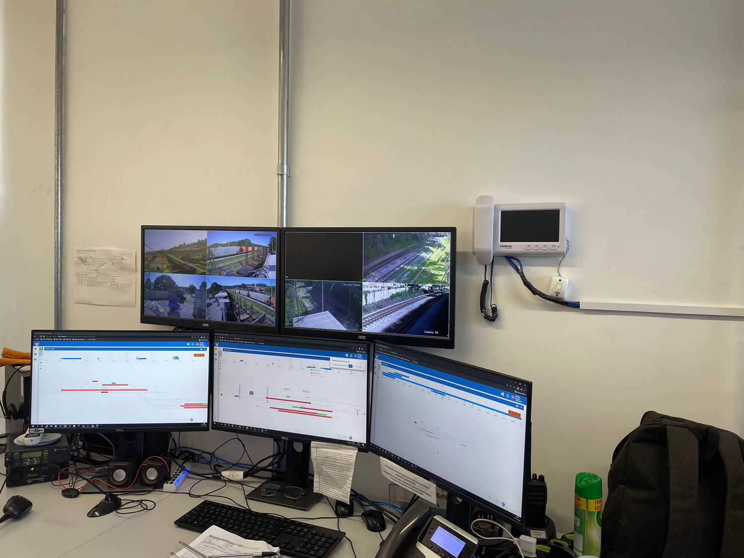 Sala de controle da estação