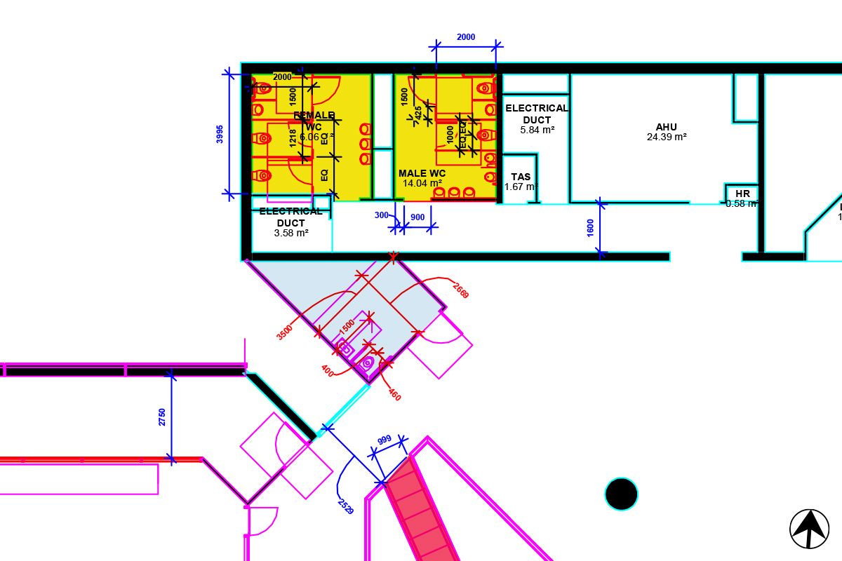 Plan representation for 3rd Storey BCA compliance