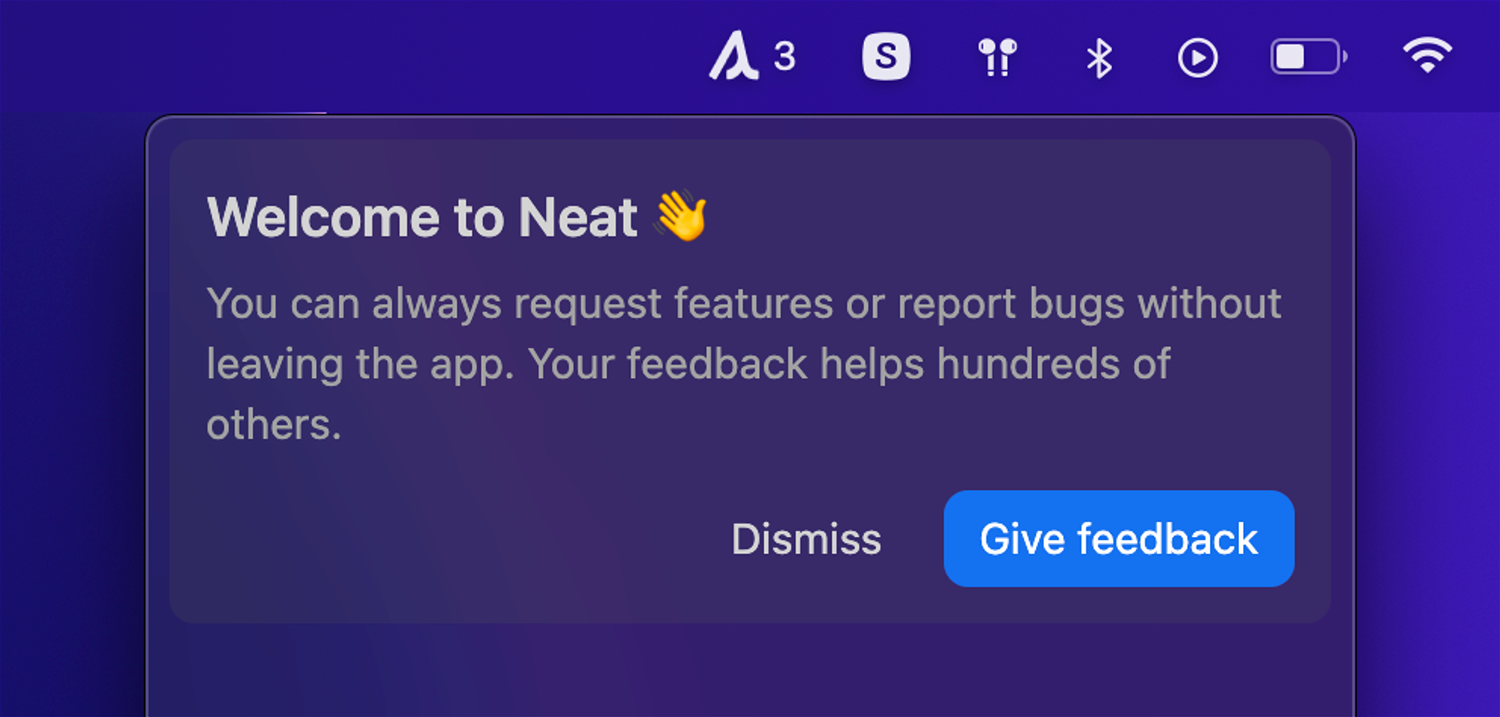 It’s now easier for new users to share feedback.
