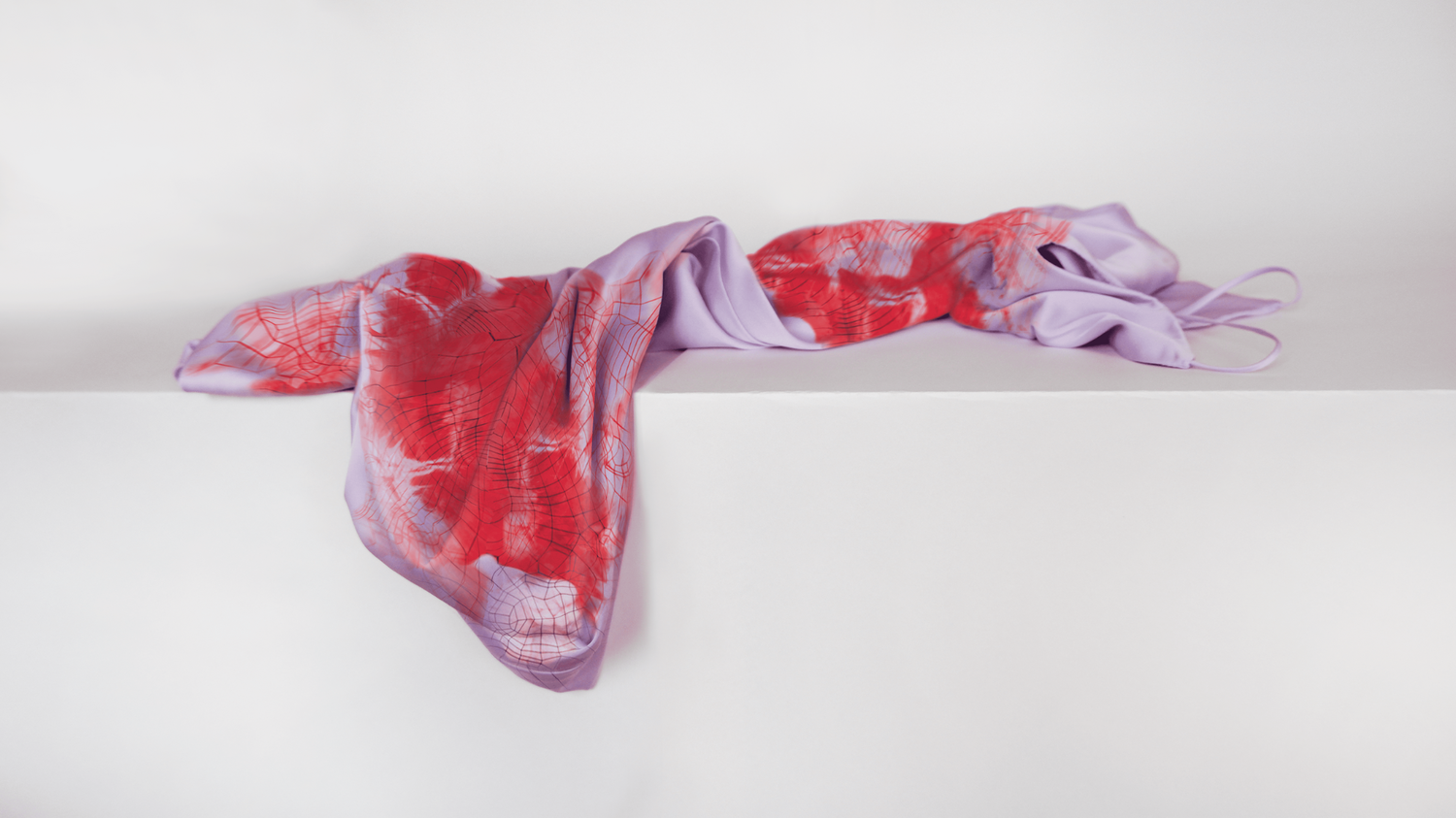 Untitled object.1 
Silk dress, texture map, printed on silk, 2022