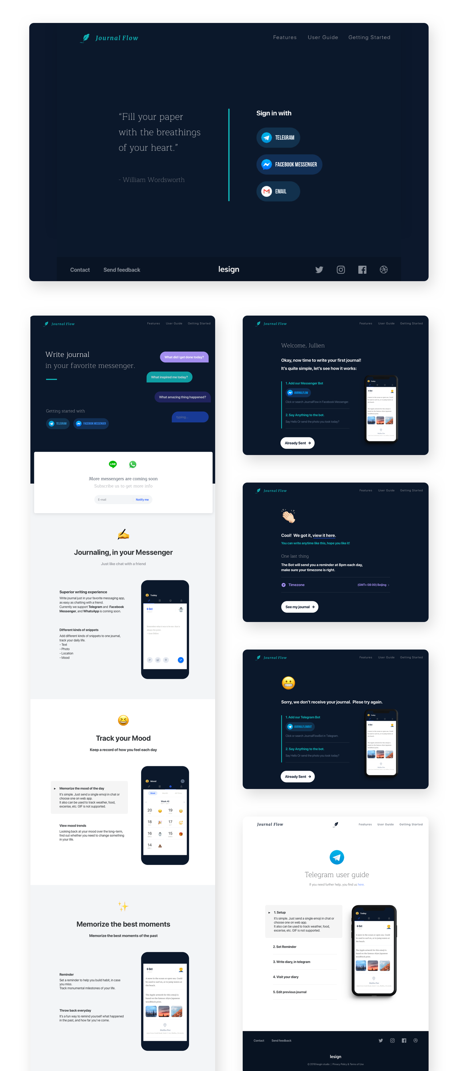 Landing Page and User Onboarding Flows