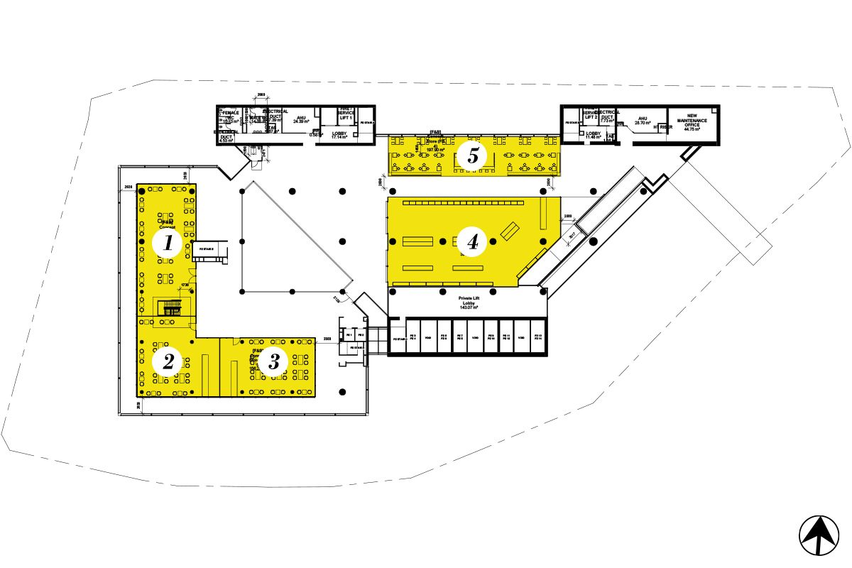 Average Retail Units of > 50sqm for 2nd Storey URA compliance