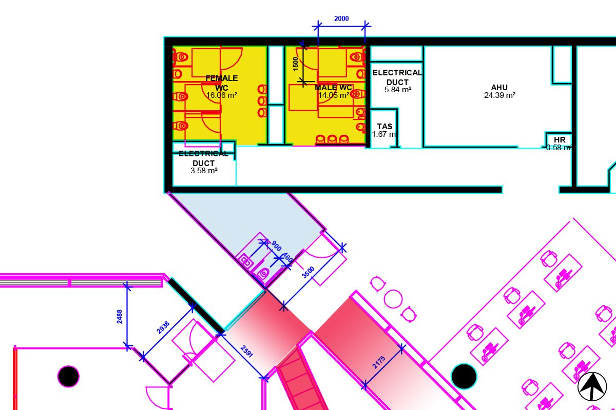 Plan representation for 5th Storey BCA compliance