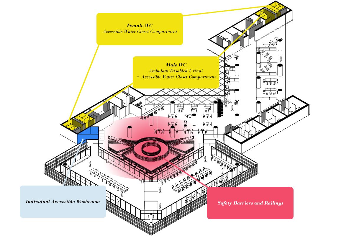 Isometric representation for 3rd Storey BCA compliance