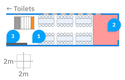 Battersea Barge—plan of lower deck