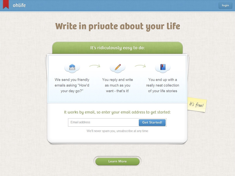 Ohlife website screenshot