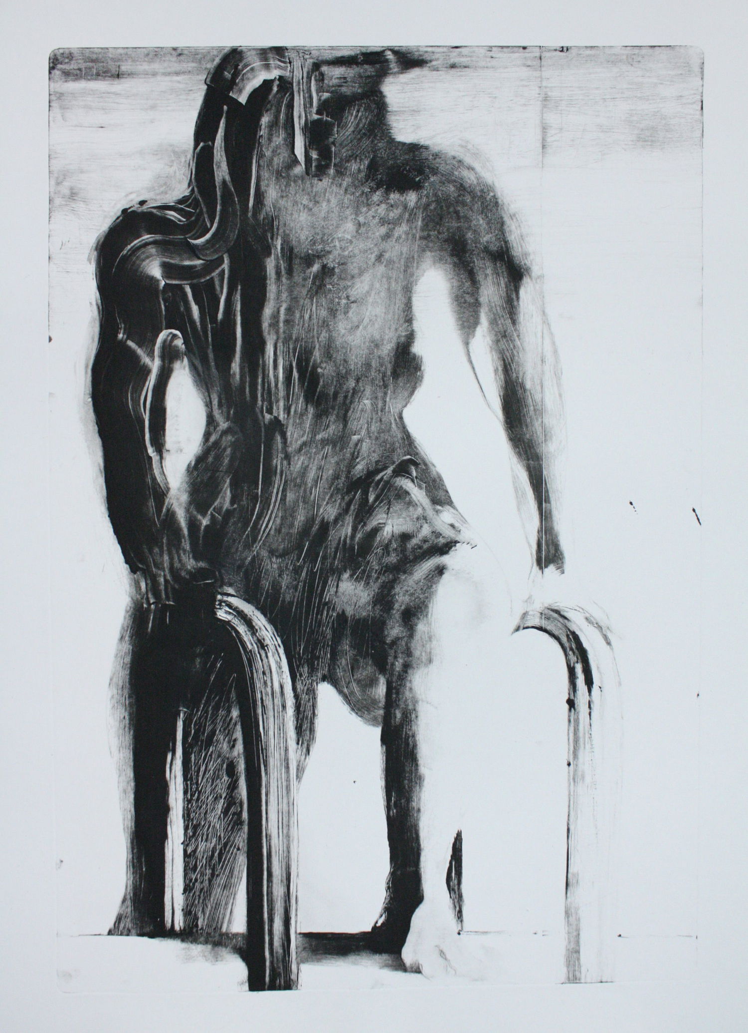 From the Pool.
Monotype print, etching ink on paper, 80x60 cm, 2018