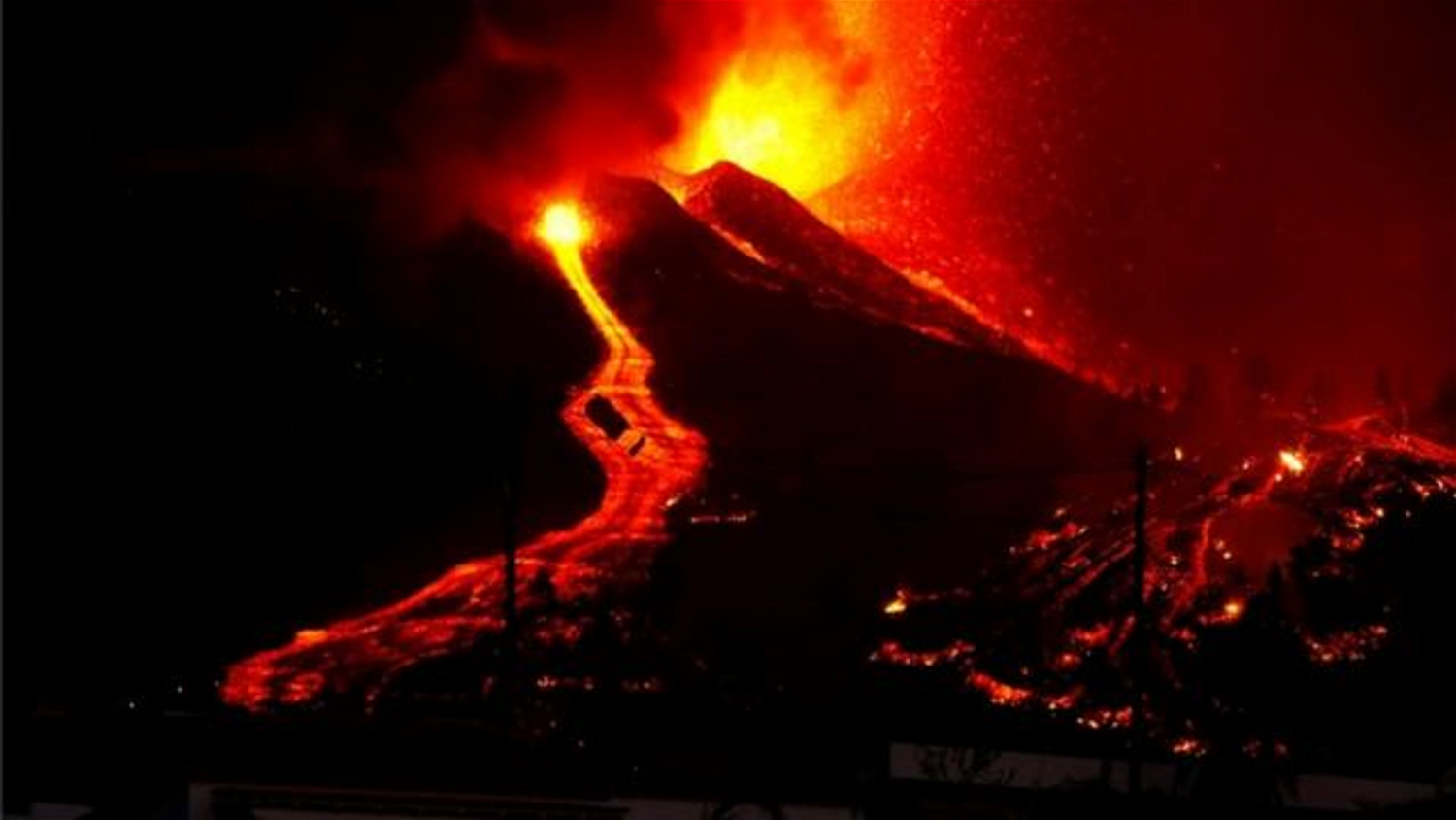 Volcán cumbre vieja en Erupción
