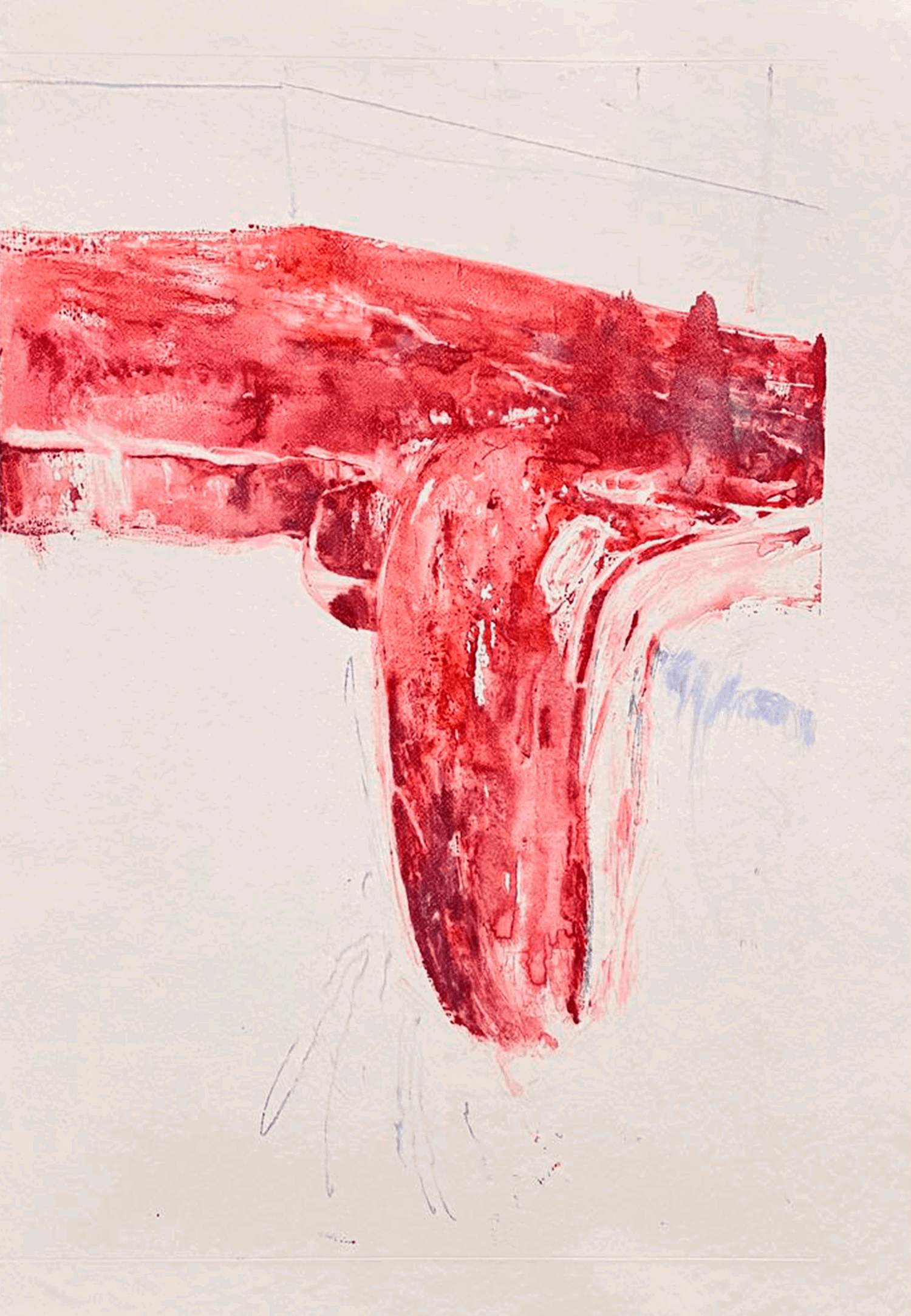 The red remains.
Monotype print, 100x70 cm, 2021