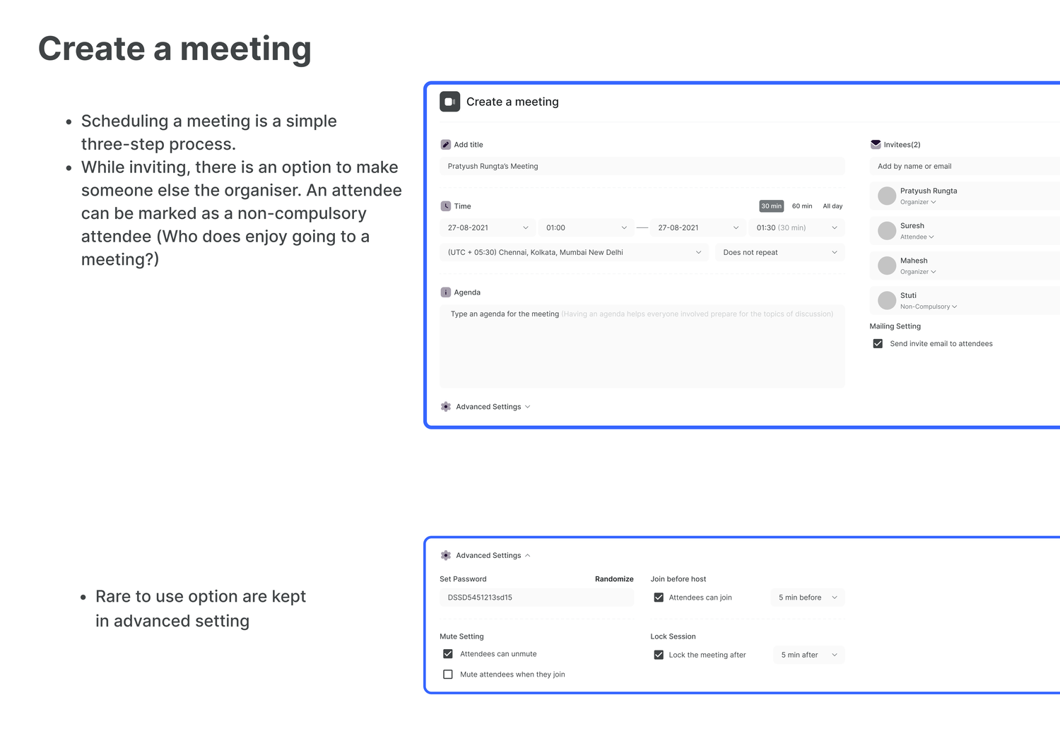 Create a meeting