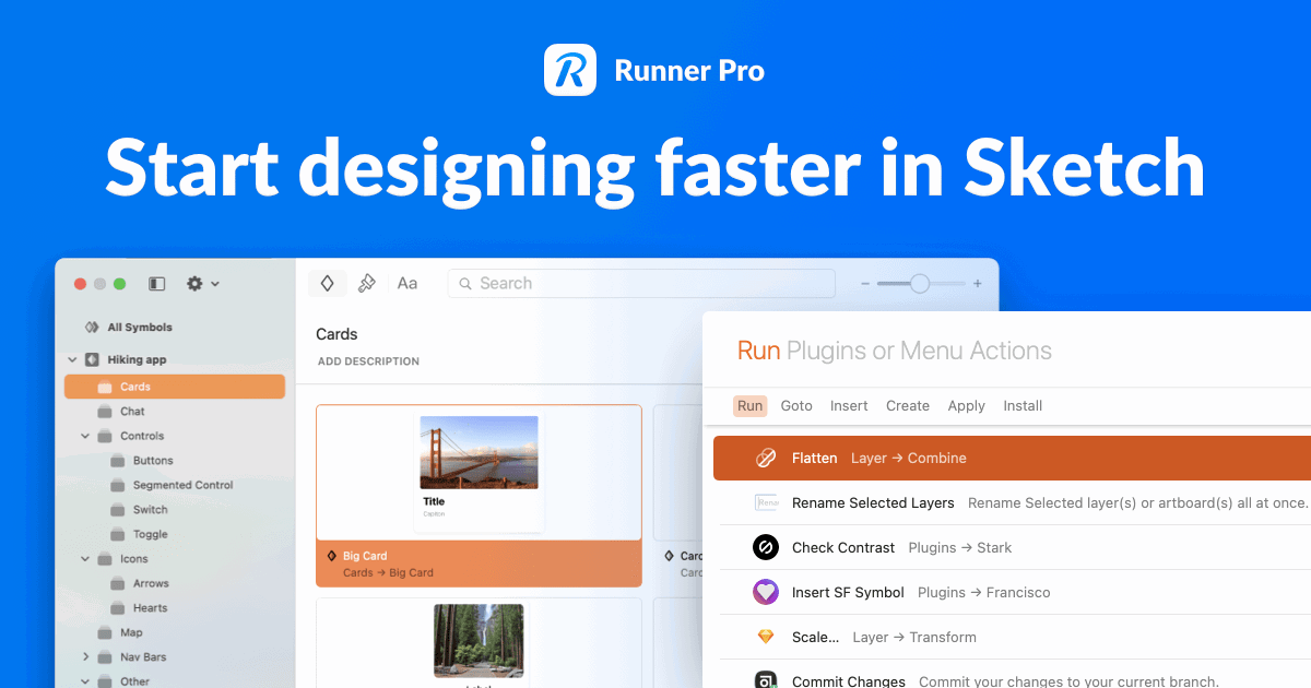 Runner Pro - The Essential Sketch Plugin