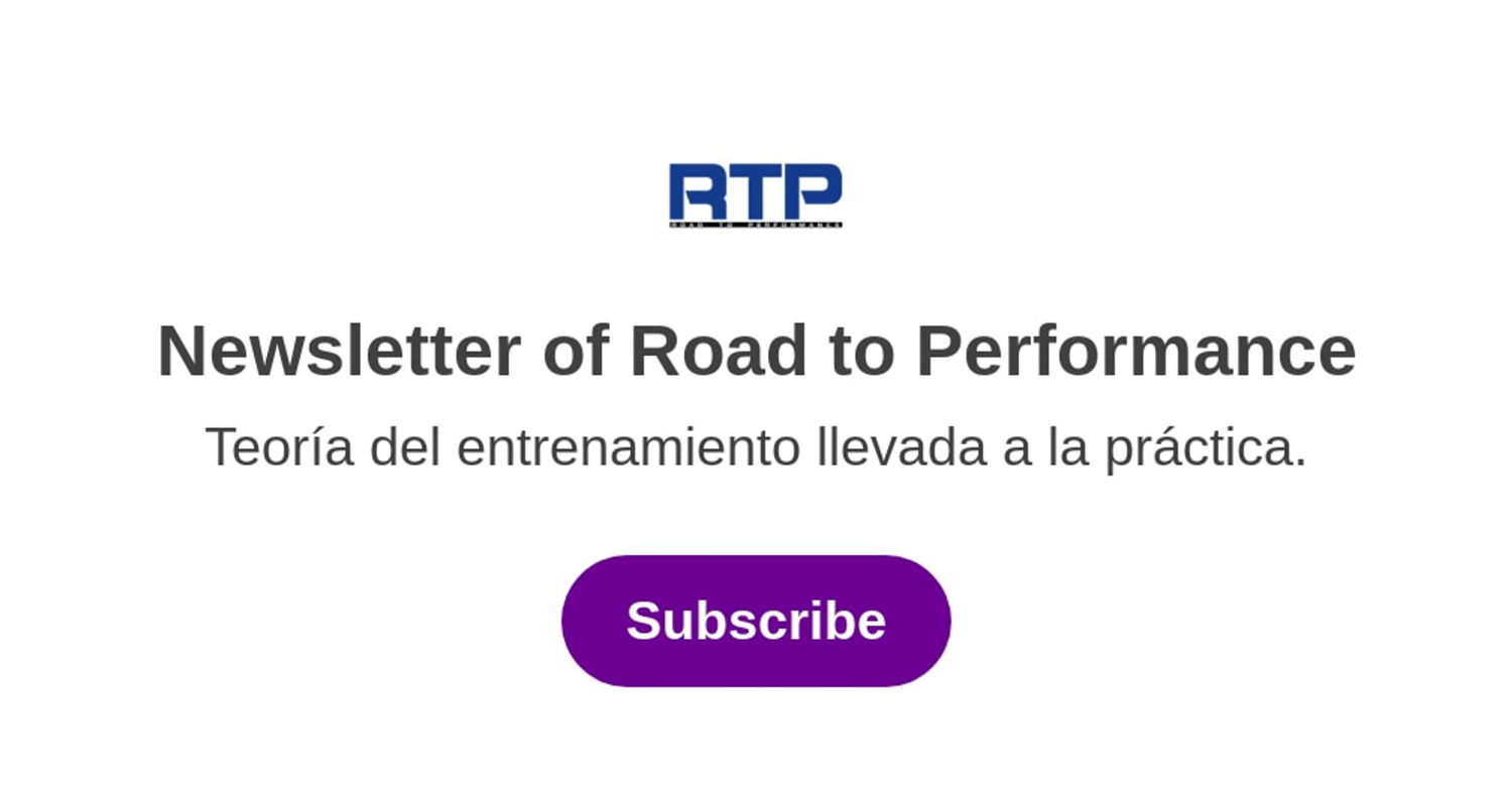 Newsletter of Road to Performance