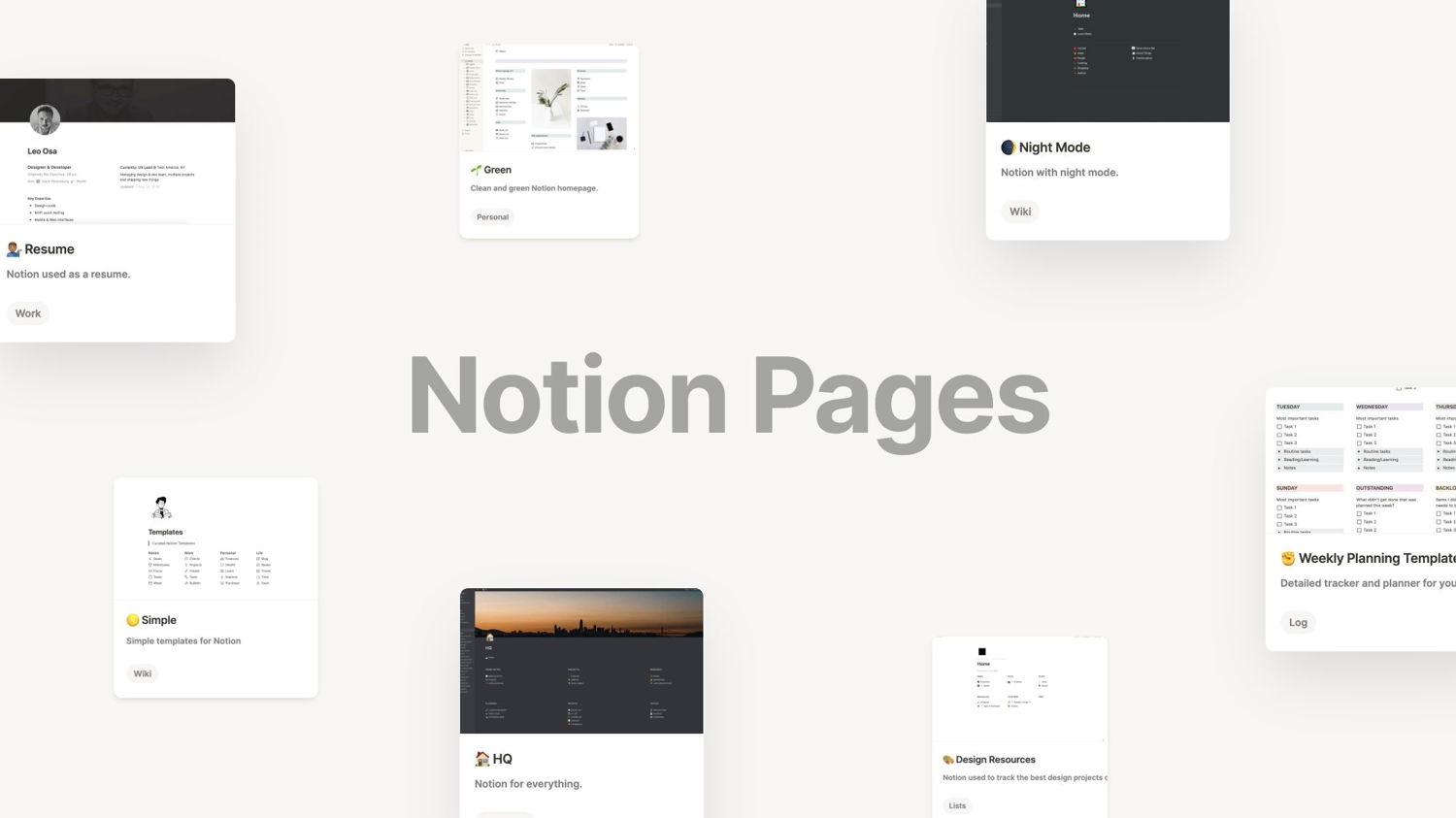 Notion Pages