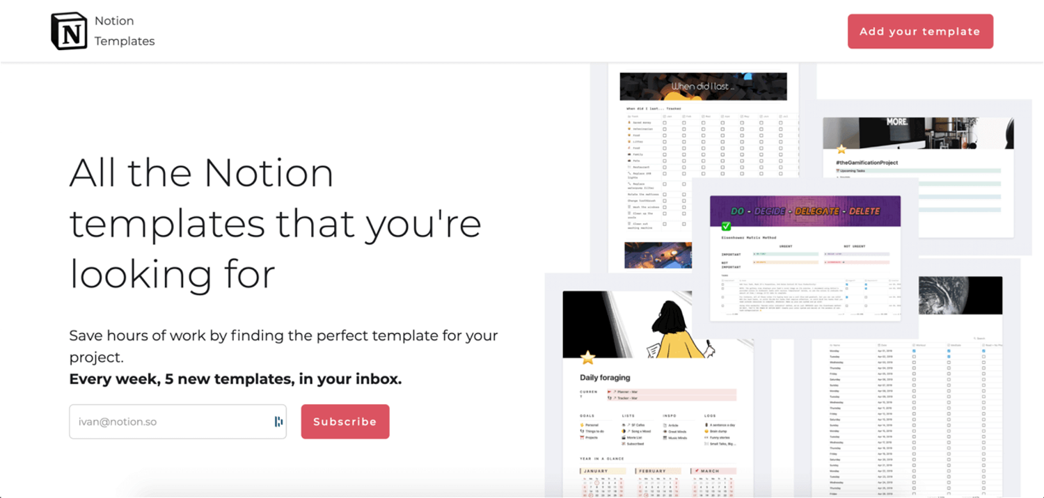 Notion templates - Find the perfect template